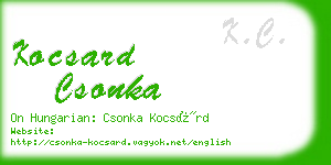 kocsard csonka business card